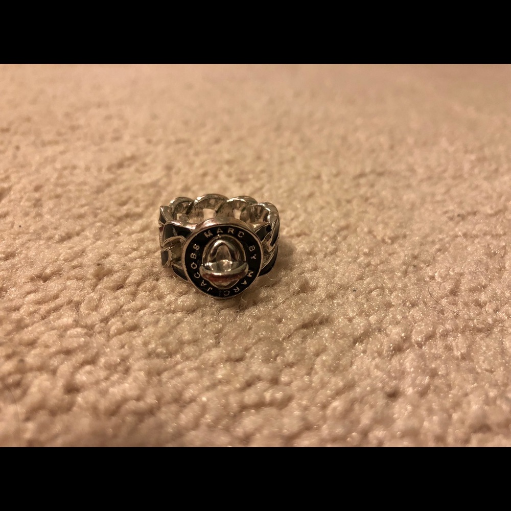 Black Enamel Marc by Marc Jacobs Ring